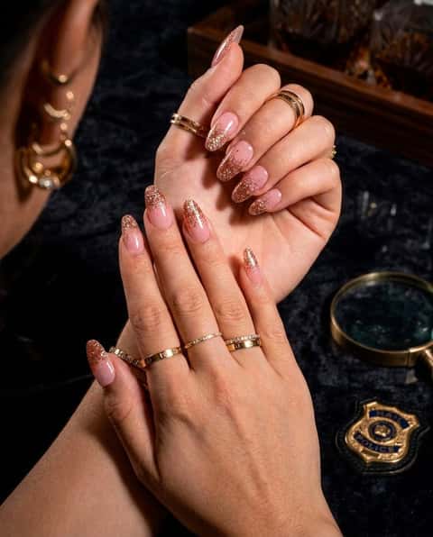 Dusty Rose worn on a hand