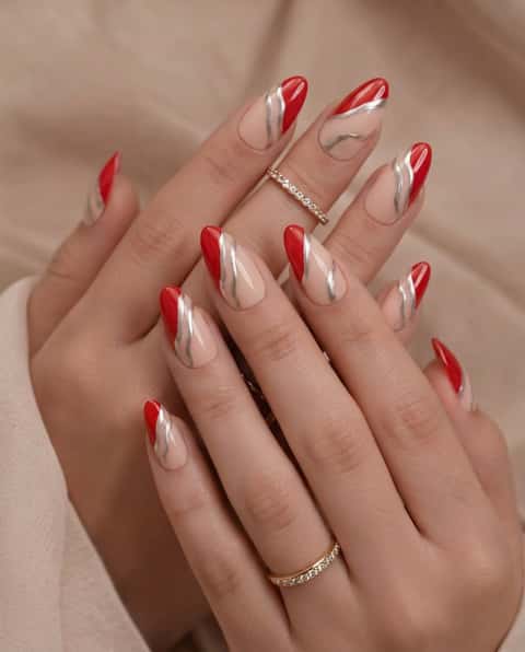 Stiletto shaped press-on nails